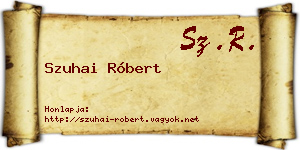 Szuhai Róbert névjegykártya
